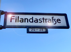 Straßenschild Filandastrasse